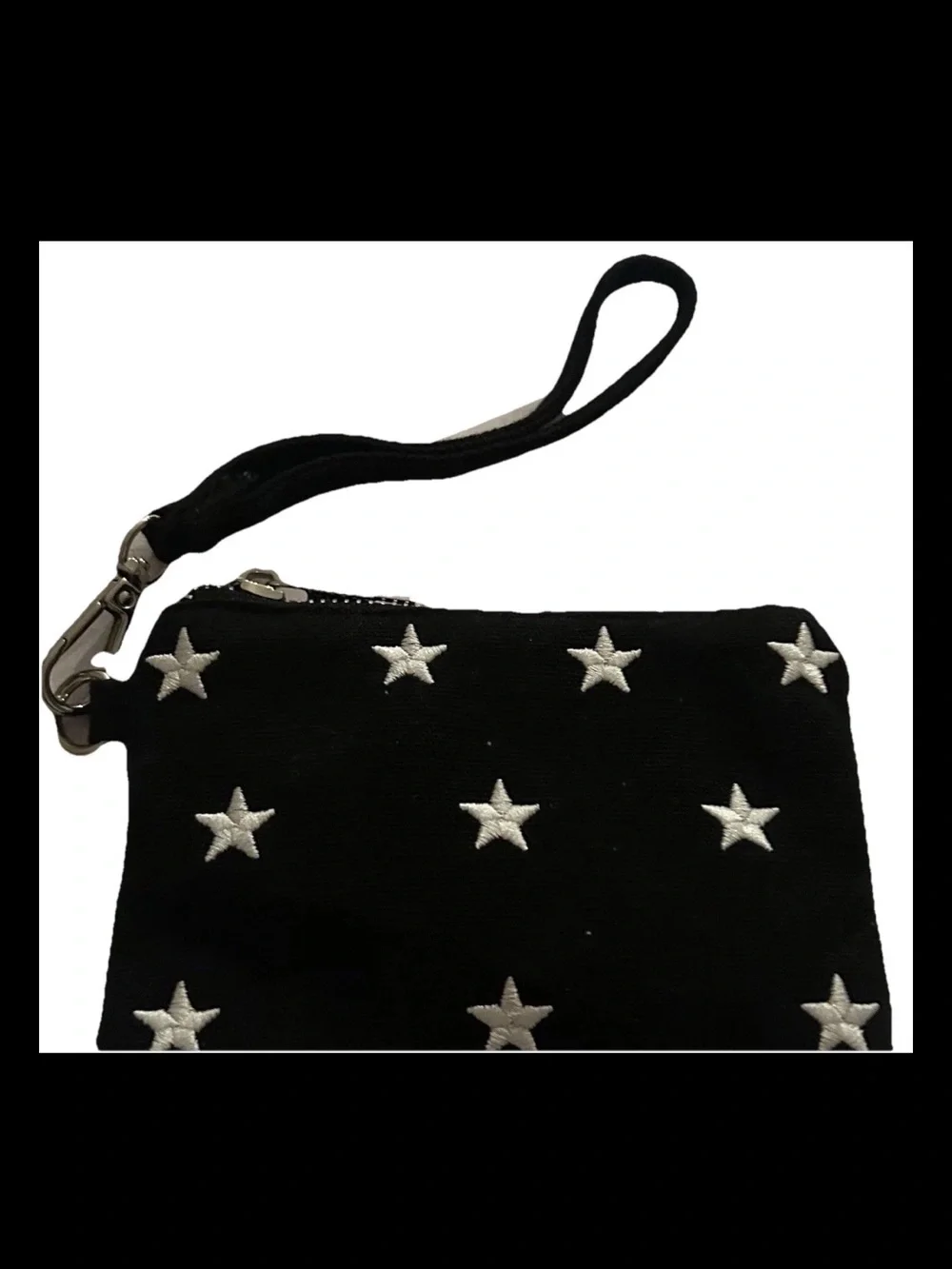 New Madden Girl Wristlet or Clutch Blue with White Stars made in Cambodia
